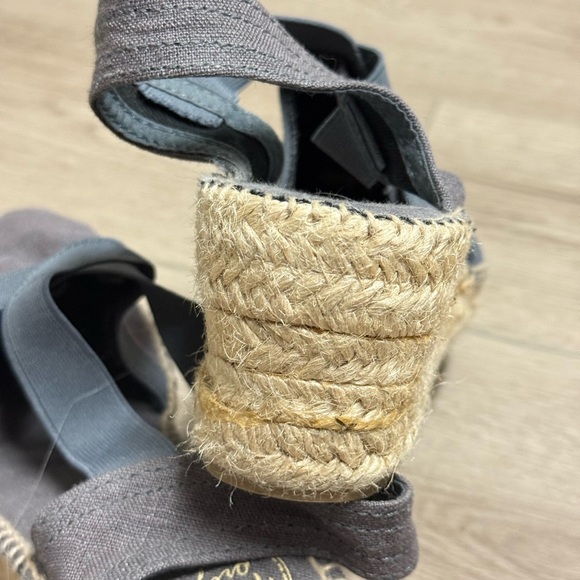 Toni Pons Origens Espadrilles Navy Low Wedge Elastic Strap Linen Women’s 39 - Picture 2 of 6